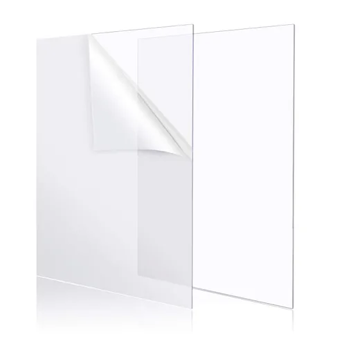 YSTIME Hoja de Acrílico Transparente de 8" x 12" Plexiglás Hoja de Plástico para Manualidades Tablero Acrílico Transparente con Papel Protector para