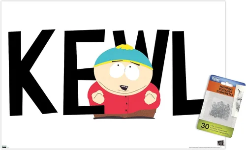 Miniatura 7 de Trends International South Park Cartman Kewl - Póster de pared, 22.37 x 34.00 pulgadas, paquete de póster premium y alfiler