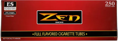 Miniatura 3 de Zen - Tubos para cigarrillos Regular Tamaño King – Caja roja Paquete de 2 500 tubos Incluye tarjeta americana Rolling Scoop