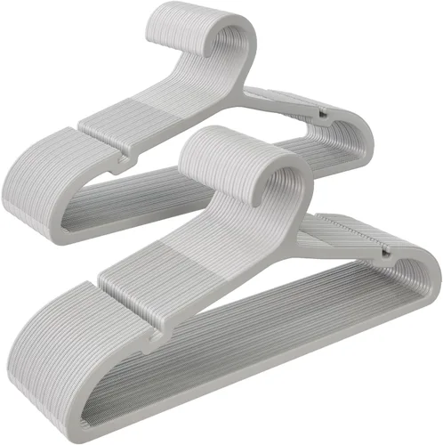 Miniatura 21 de ABHENG Paquete de 30 perchas de ropa, perchas de plástico antideslizantes, perchas que ahorran espacio, resistentes, para colgar ropa seca y húmeda