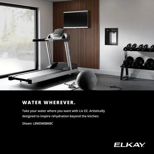 Miniatura 4 de Elkay Liv EZ - Dispensador de agua filtrada empotrado para montaje en pared - Alimentado por batería, Certificado NSF, Botón pulsador, Reduce plomo
