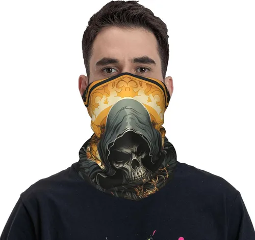 Miniatura 2 de CASGTNZ grim reaper angel skull Death Dark Neck Gaiter Face Cover Balaclava Gaiter Mask for Men Women Bandana for Motorcycle Cycling Riding Skiing