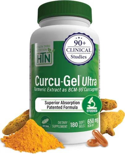 Curcu, gel ultra de 0,018 oz, BCM-95 realza la absorción de la curcumina, HTN0227, 180