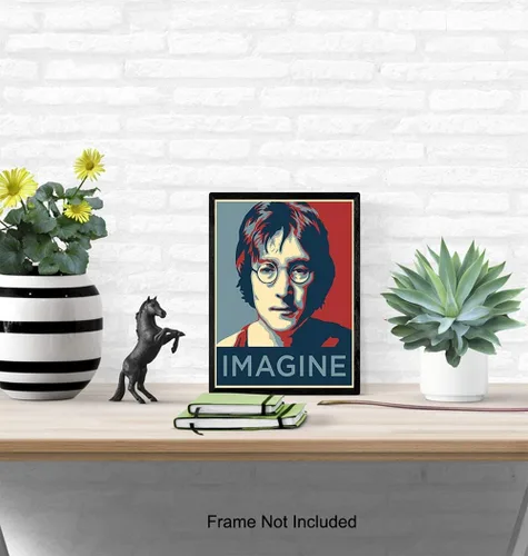 Miniatura 4 de John Lennon Imagine - Póster fotográfico contemporáneo de 8 x 10 pulgadas, regalo para fanáticos de la música de los Beatles, decoración original