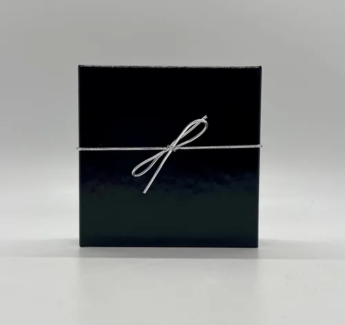 Miniatura 5 de Adorno de 5K – Adorno de Navidad con cuentas de copo de nieve 5K, etiqueta de regalo con dije redondo de peltre 5K con caja de joyería, hecho a mano