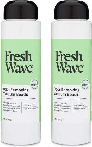Fresh Wave Perlas desodorantes y eliminadoras de olores para aspiradoras, 5.25 onzas. | Paquete de 2 | Alivio de olores más seguro | Eliminador de