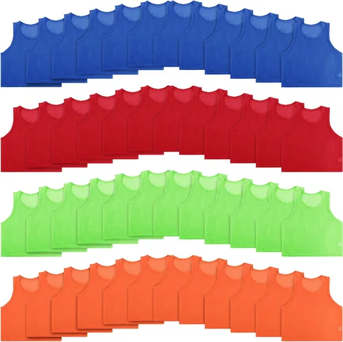 48 piezas de camisetas deportivas juveniles de fútbol para practicar baloncesto, 4 colores, 4 equipos para entrenamiento de equipo de fútbol,