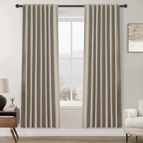 Miniatura 51 de Cortinas opacas de 54 pulgadas de largo para dormitorio, sala de estar, cortinas beige con aislamiento térmico, oscurecimiento de la habitación