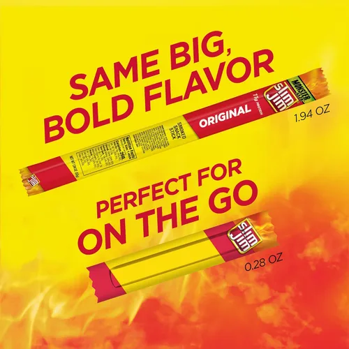 Miniatura 4 de Slim Jim Palitos de carne ahumada, sabor original, 0.28 onzas de proteína por porción, tamaño de aperitivo, 0.28 onzas (46 unidades)