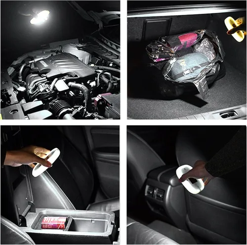 Miniatura 6 de Luz de techo magnética para coche, luz de techo interior para techo de coche, luz de cúpula interior de coche de 10 LEDs recargable por USB para RV
