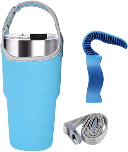 Miniatura 11 de Paquete de 2 soportes para vasos, funda de neopreno con correa, bolsa de 30 onzas para YETI, Rtic, Atlin, Ozark Trail, Rambler