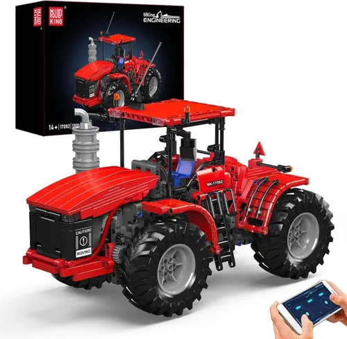 Mould King 17082 Kit de construcción de tractor técnico, más de 1300 piezas, juego de modelos de vehículos de construcción motorizados, bloques de