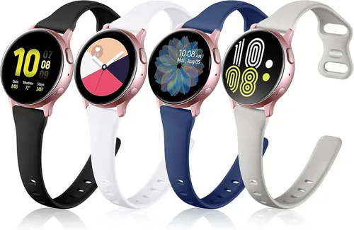 Miniatura 12 de GEAK Compatible con Samsung Galaxy Watch 7 Banda de 40mm 44mm/Ultra 47mm, Samsung Watch 6/5/4, Banda de silicona suave y delgada de 20mm