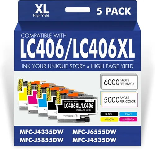 Cool Toner LC406XL LC406 - Cartuchos de tinta para impresora Brother MFC-J4335DW MFC-J5855DW LC 406 XL para MFC-J6555DW MFC-J4535DW MFC-J6955DW