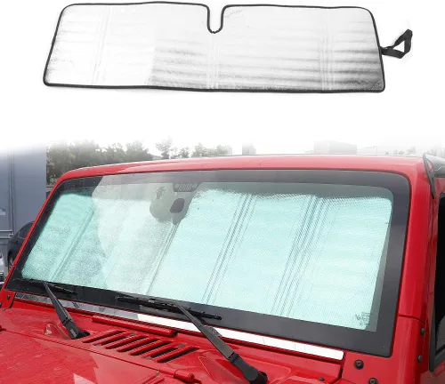 Miniatura 13 de RT-TCZ Parasol para parabrisas RAM para Dodge RAM 1500 2500 3500 2018 - Presente parasol delantero RAM 18+