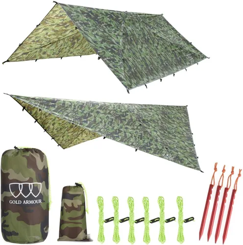 Miniatura 16 de Gold Armour - Toldo para lluvia para hamaca de lona, calidad premium, 14.7 pies, 12 pies, 10 pies, 8 pies, cubierta de toldo para lluvia, toldo