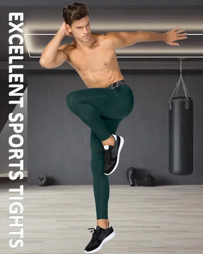 Miniatura 94 de SPVISE Pantalones de compresión para hombre, leggings para deportes, gimnasio, mallas atléticas frescas y secas, capa base para correr, fútbol