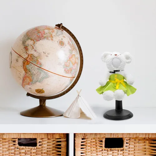 Miniatura 3 de NUOBESTY Soporte de muñeca creativo, 4 piezas, soporte de oso portátil, almacenamiento negro para muñecas, modelos de juguete, exhibición de ahorro