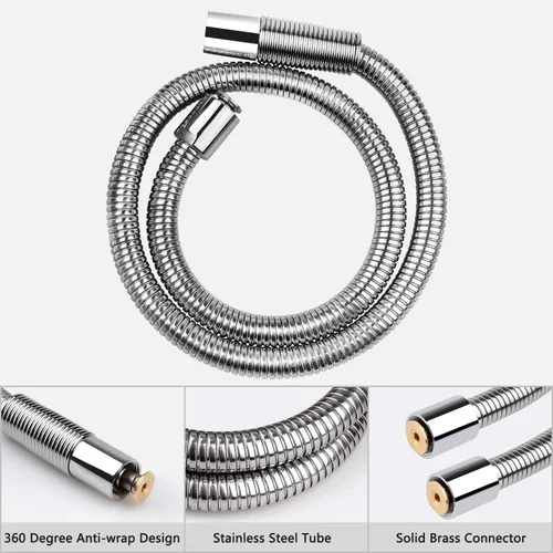Miniatura 4 de Manguera de preenjuague de 44 pulgadas, kit de repuesto de manguera de acero inoxidable flexible para fregadero de cocina comercial en fregaderos