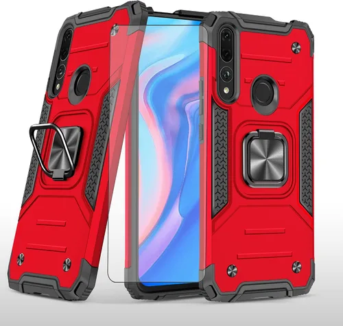 Miniatura 8 de Asuwish Funda compatible con Huawei Y9 Prime 2019 y protector de pantalla de vidrio templado, soporte de anillo celular con soporte para teléfono