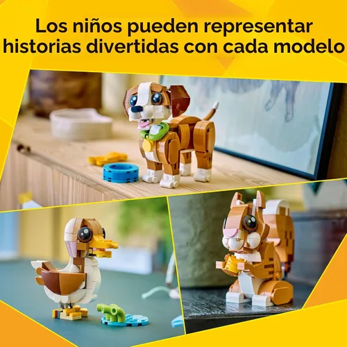 Miniatura 3 de LEGO Creator 31382 - Animales lindos en 1: juguete de construcción de cachorro, decoración de dormitorio para niñas y niños, a partir de 8 años
