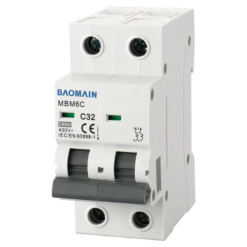 Miniatura 9 de Baomain Disyuntor miniatura DZ47-63 Break AC 230V/400V 1Amp 2 Polo Montaje en riel DIN (1 Amp.) Reliably protects AC home circuits from overloads