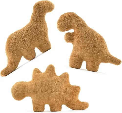 Miniatura 10 de NXCHIZS Almohada de peluche de pepita de dinosaurio, divertido regalo de cumpleaños de pepita de pollo, almohada decorativa de dinosaurio