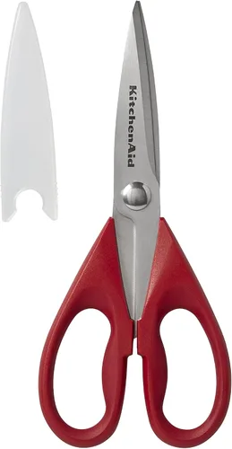 Miniatura 2 de KitchenAid Tijeras multiusos con funda protectora, pinzas de acero inoxidable de 8.72 pulgadas, color rojo y silicona, 10.26 pulgadas, rojo