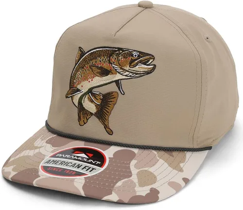 Miniatura 2 de Paramount Outdoors Trout Fly Fising Gorras cómodas Snapback para pesca al aire libre, gorras de béisbol para hombres