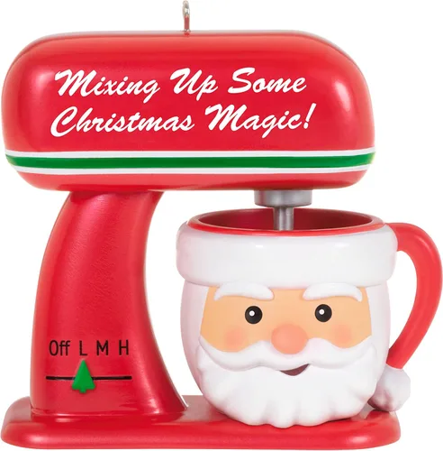 Miniatura 10 de Adorno de Navidad colgante de Hallmark Keepsake 2025, Papá Noel musical "Here Comes Santa Claus" con luz, regalos para coleccionistas de Papá Noel