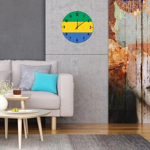 Miniatura 808 de Cheyan Reloj de pared con bandera de Canadá de 12 pulgadas, silencioso, sin tictac, de PVC, funciona con pilas, reloj redondo decorativo, regalo