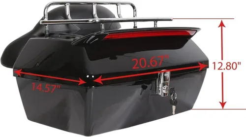 Miniatura 3 de ECOTRIC - Alforjas rígidas extendidas de 5 pulgadas para maletero, compatibles con todos los modelos Harley Davidson Road King Glide Softail Touring
