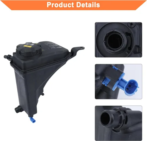 Miniatura 4 de Depósito del tanque del refrigerante del motor (con tapa y sensor). Reemplaza la pieza # 17137567462, 603-334, 17137607482, 17137640514. Compatible