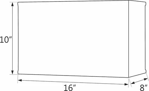 Miniatura 6 de Aspen Creative 32036 Pantalla de lámpara rectangular de estilo transicional con construcción de araña de forma rígida en color blanco hueso, 14