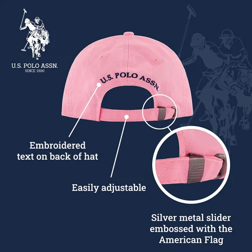 Miniatura 5 de U.S. Polo Assn. Small Polo Pony Logo Baseball Hat, 100% Cotton, Adjustable Cap