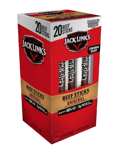 Miniatura 12 de Jack Link’s x MrBeast Mini Palitos de Ternera Sin Azúcar – 6g de Proteína por 2 Palitos de Carne Envueltos Individualmente, Hechos con 100% Ternera