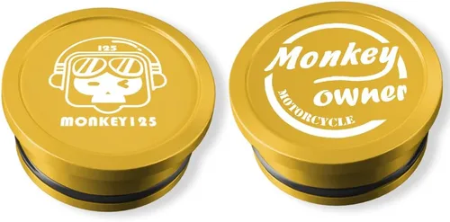 Miniatura 6 de 2 tapas de marco mecanizadas de aluminio con marcado láser, compatibles con Monkey 125 Z125, tapones para agujeros de tubo, emblema de tapa Negro