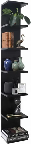 Miniatura 20 de Homaterial Estantería de pared de 5 niveles, estantería vertical decorativa para montaje en pared, estantes flotantes de columna moderna para Rosa