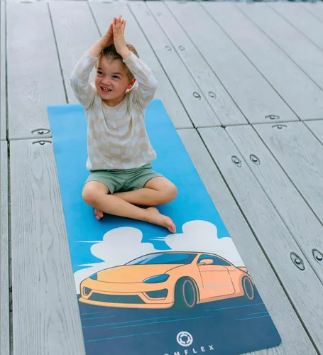 Miniatura 8 de Alfombrillas de yoga prémium para niños, tapetes de ejercicio, tapetes de juego con correa de transporte, alfombrillas antideslizantes de 60 x 24