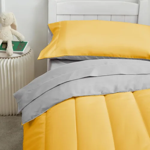 Miniatura 5 de UOZZI BEDDING Juego de sábanas para niños pequeños de 4 piezas, ultra suave y transpirable, incluye edredón, sábana encimera, sábana bajera y funda