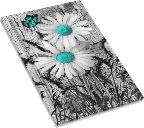 Miniatura 694 de Cubiertas de placa de pared de 3 gang con interruptor de luz de triple palanca, en negro y dorado con esplendor de oro rosa, estampado floral