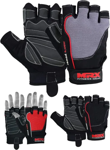 Miniatura 7 de MRX - Guantes de levantamiento de pesas para hombres y mujeres, entrenamiento de gimnasio, culturismo, entrenamiento de fuerza, levantamiento
