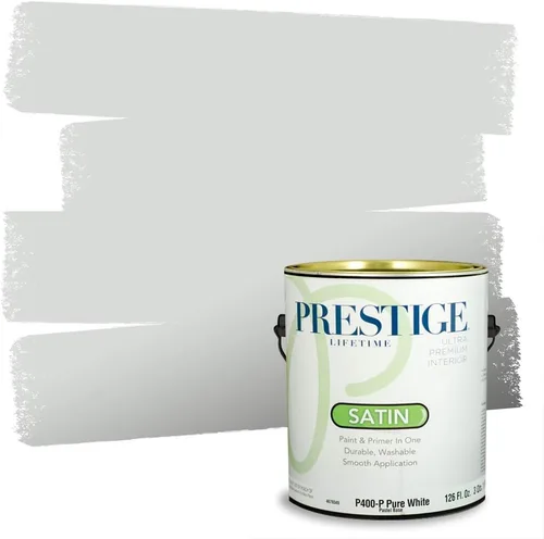 Miniatura 132 de PRESTIGE Paints - Pintura interior e imprimación en uno, 1 galón, cáscara de huevo, pimienta envejecida