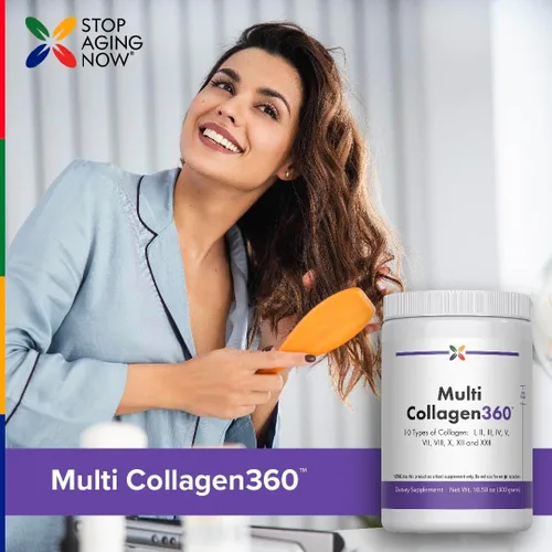 Miniatura 6 de Stop Aging Now - Polvo de péptidos de colágeno múltiple - Tipos i, ii, iii, v, x Sin sabor - 10.58oz
