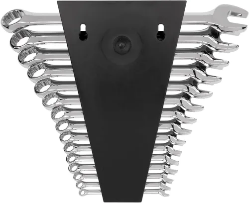 Miniatura 4 de TEKTON Juego de llaves combinadas con estante, 15 piezas (1/4-1 pulg.) WCB92106