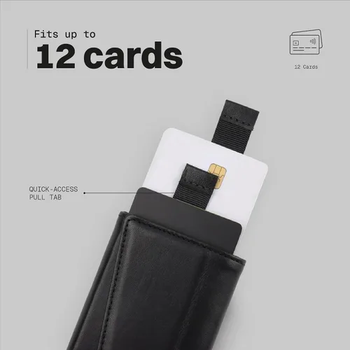 Miniatura 45 de The Frenchie Co. - Cartera - Cartera delgada de piel plegable - Protección de bloqueo RFID con múltiples ranuras para tarjetas y ventana
