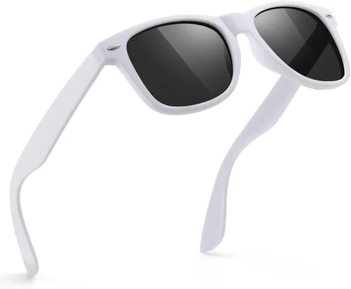 Miniatura 53 de FEIDUSUN Lentes de sol polarizados para hombre y mujer, lentes de sol retro negros para conducir, pescar, protección UV