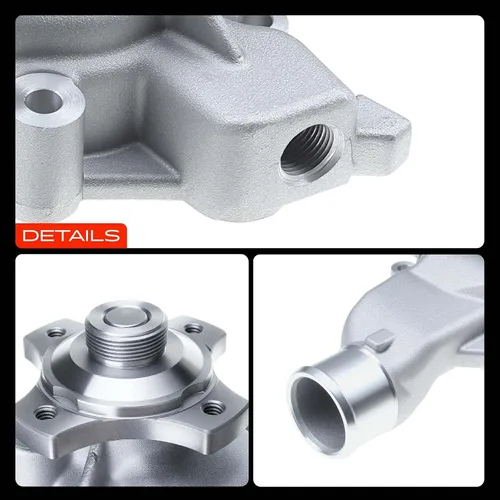 Miniatura 9 de A-Premium - Bomba de agua de aluminio para motor - 6Cyl 4.0L - Compatible con Jeep Grand Cherokee 1999-2004, Wrangler 2000-2006, 5-PC Impulsor Vane