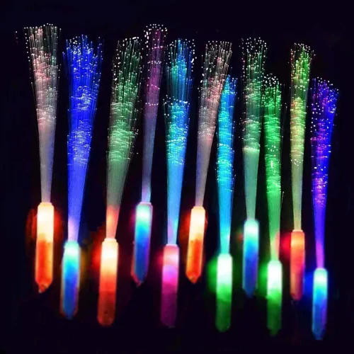 BouQuw 25 Piezas Varitas de Fibra Brillante, Varitas Brillantes, Suministros de Fiesta que Brillan en la Oscuridad, 3 Modelos de Varitas