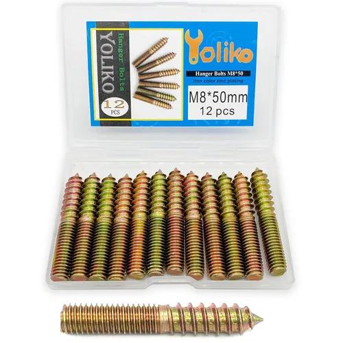 Miniatura 10 de Paquete de 30 pernos de percha M4 x 25 de 25mm (0.98") con cabeza doble de 4mm (0.16") para muebles